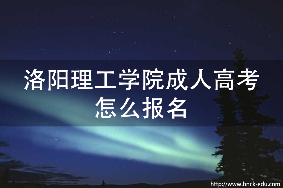 洛阳理工类学院成人高考怎么报名